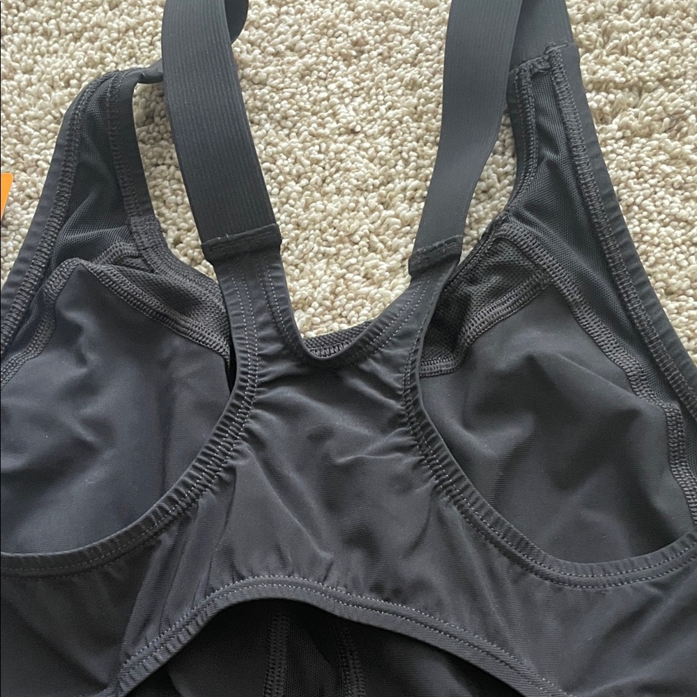 Speedo Women's Black and Purple One Piece Swimsuit - Picture 3 of 6